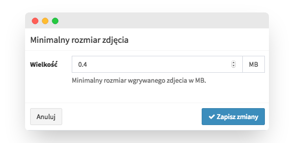 Minimum image file size