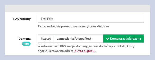Add your own domain